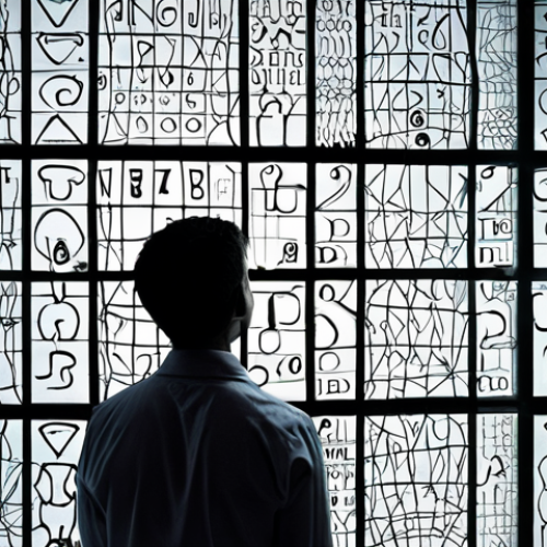 Home 7 The Wall of Jargon**
A person (or a small group) looking utterly confused and frustrated, facing a literal, semi-transparent wall made of dense, illegible technical jargon, tangled wires, and abstract, complex symbols. The wall acts as a barrier, preventing clear understanding. The background is a dim, slightly sterile office or meeting room, emphasizing isolation and miscommunication. Fragments of "dead letters" float around them. The atmosphere is heavy with frustration and disconnect.
2. **Prompt for