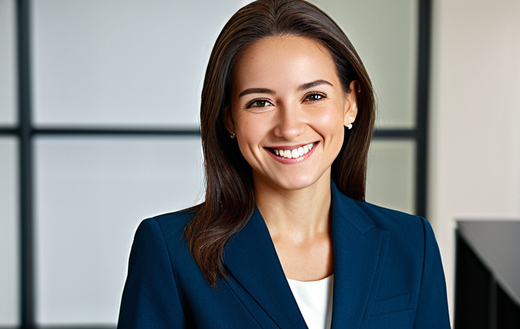 Business Success**
"A professional businesswoman in a modern office setting, smiling confidently, fully clothed in a modest business suit, appropriate attire, safe for work, perfect anatomy, natural proportions, bright lighting, professional photography, high quality, family-friendly"
**