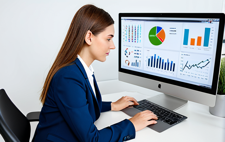 **
A professional marketing analyst, fully clothed in business casual attire, reviewing website analytics on a laptop in a bright, modern office. Charts and graphs are visible on the screen. Safe for work, appropriate content, perfect anatomy, well-formed hands, natural pose, professional.
**