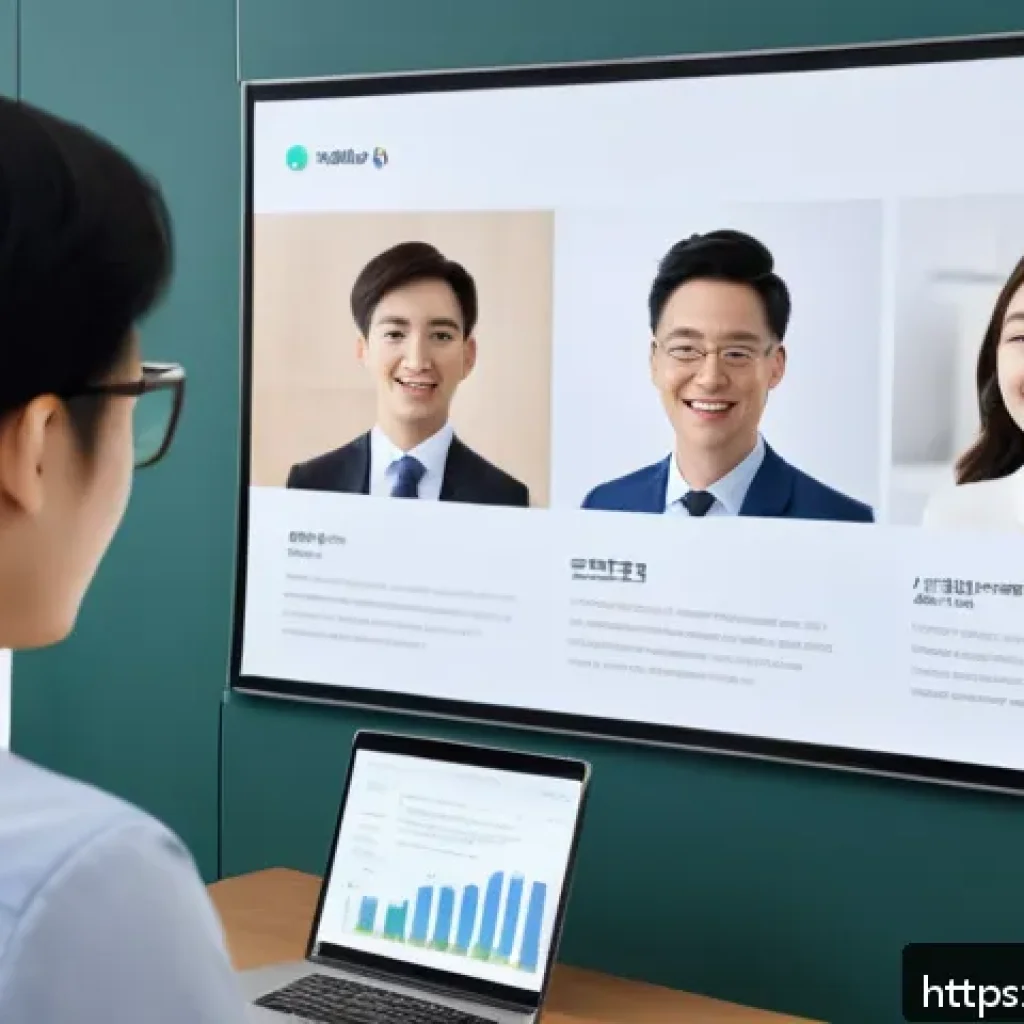전문용어 단순화와 사용자 경험 - A friendly, modern office scene showing a diverse group of people gathered around a sleek digital sc...